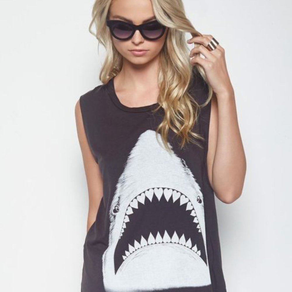 Lauren Moshi Women's Kel Shark Scoop Neck Muscle Tank New w/ Tags***